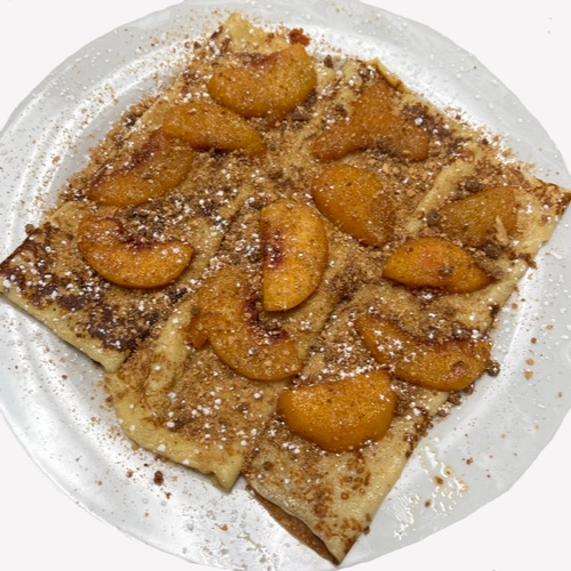 Peach Cobbler Crepes