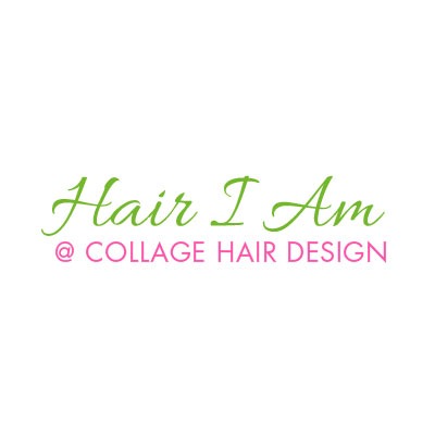 Hair I Am @ Collage Hair Design Logo