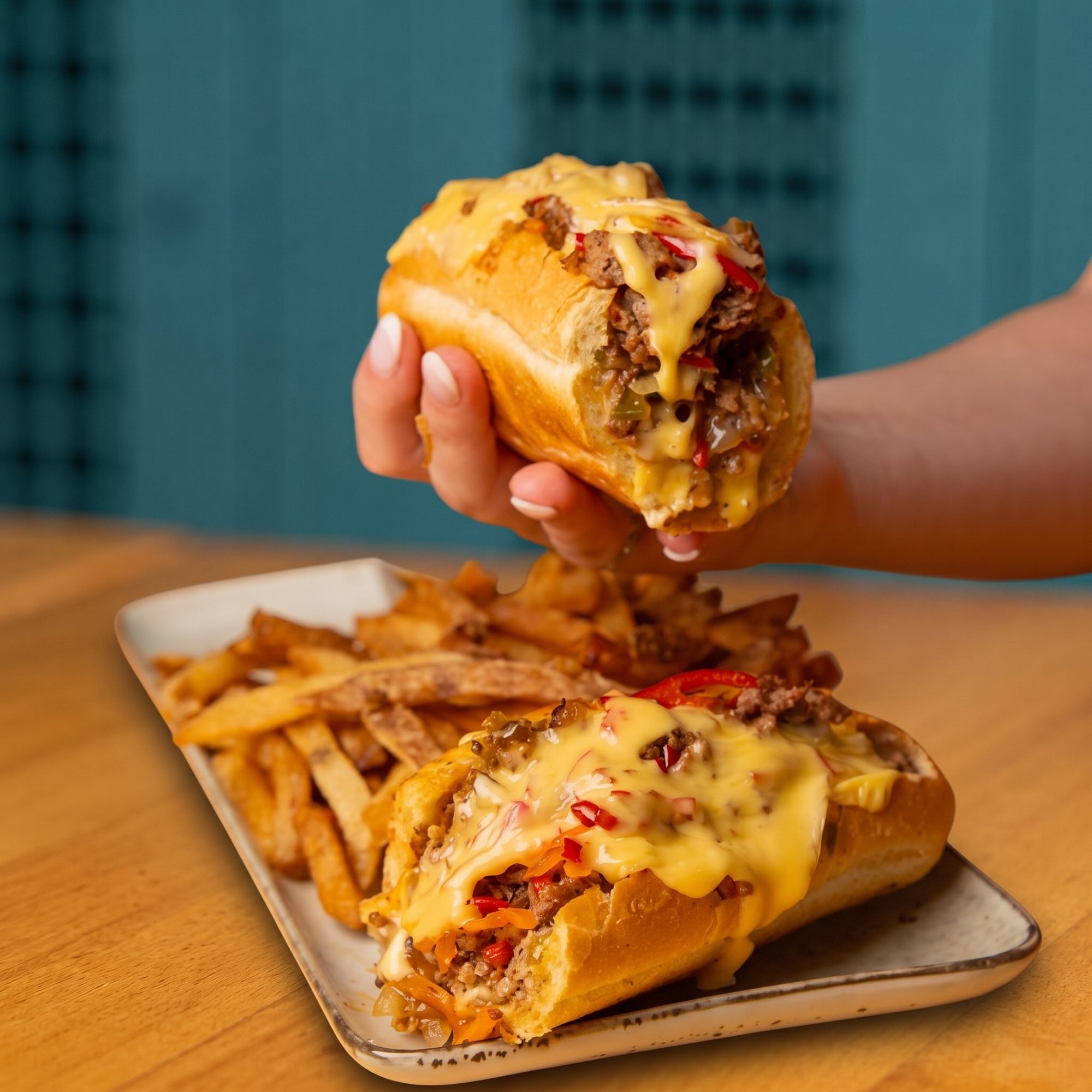 Philly Chopped Cheese Sandwich