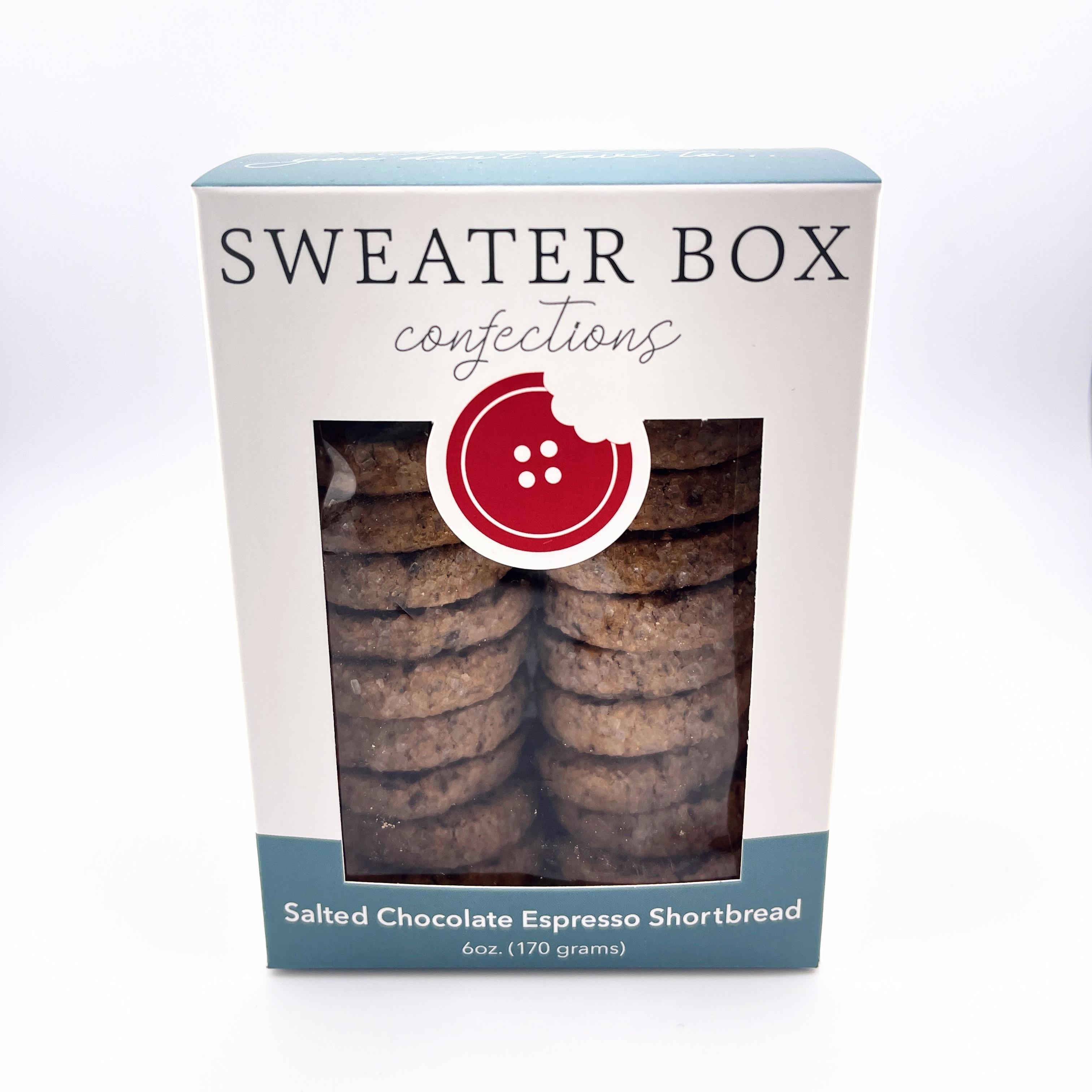 Sweater Box Salted Espresso Shortbread Cookies
