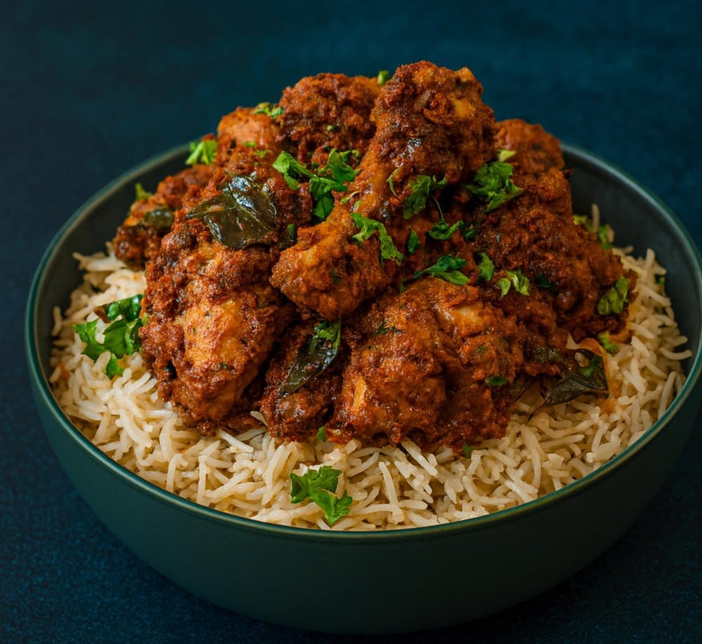 Chicken Ghee Roast Pulav (Bone-In)