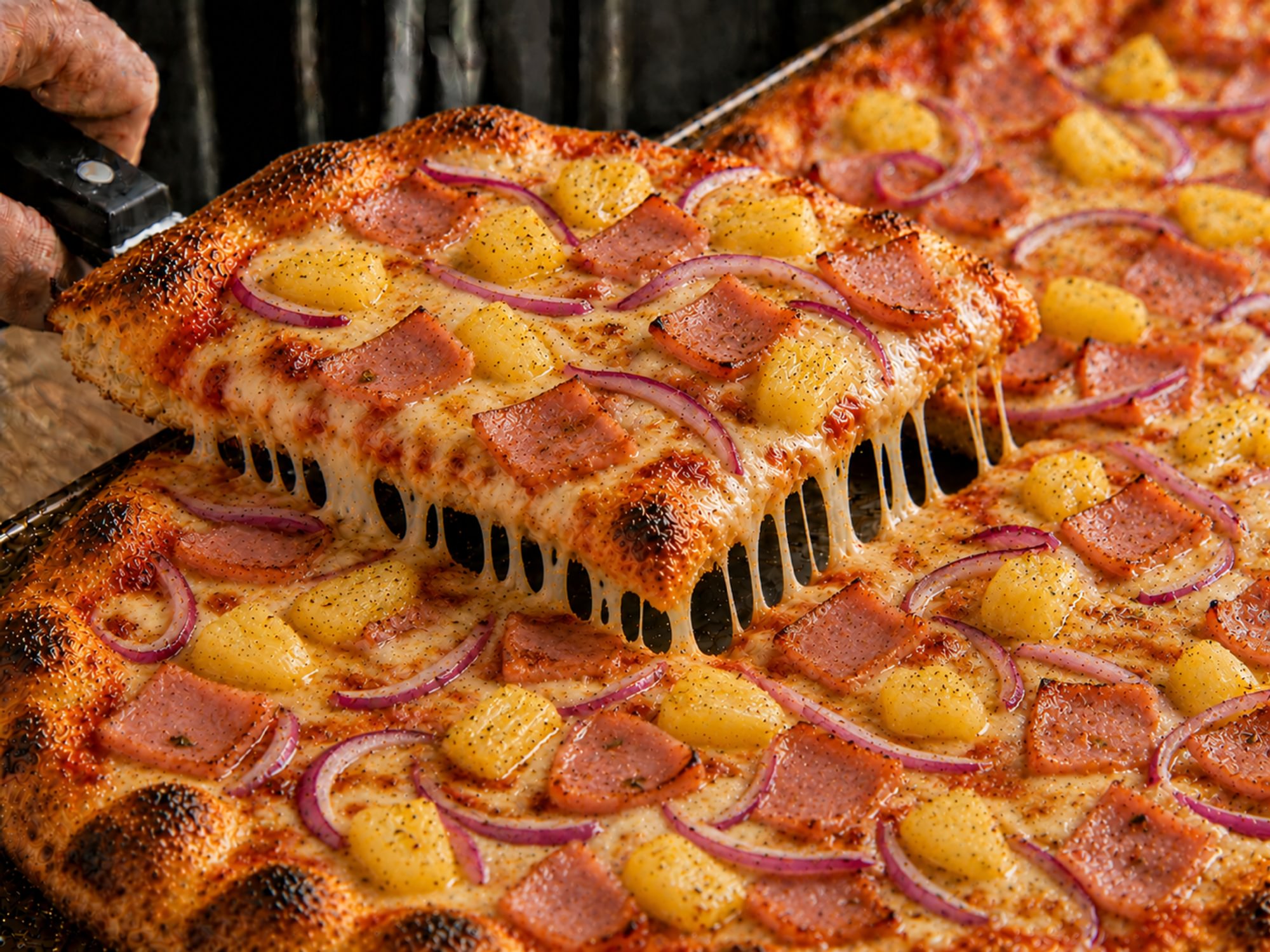 Sicilian Hawaiian Pizza