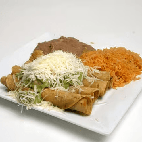 24 Rolled Taquitos, Beans, Rice, Soft Drinks Family Pack