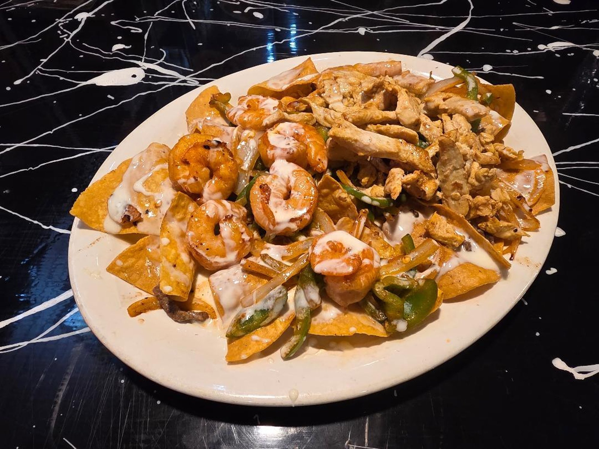 Shrimp & Grilled Chicken Nachos