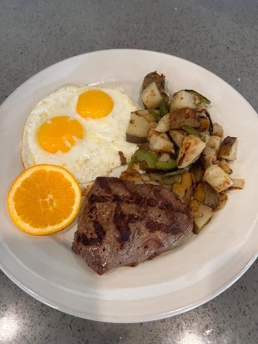 2 Eggs Any Style with Steak