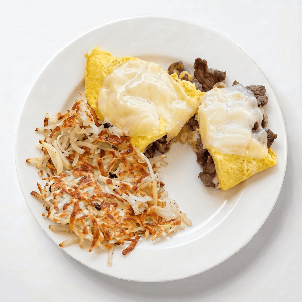 Philly Cheesesteak Omelet