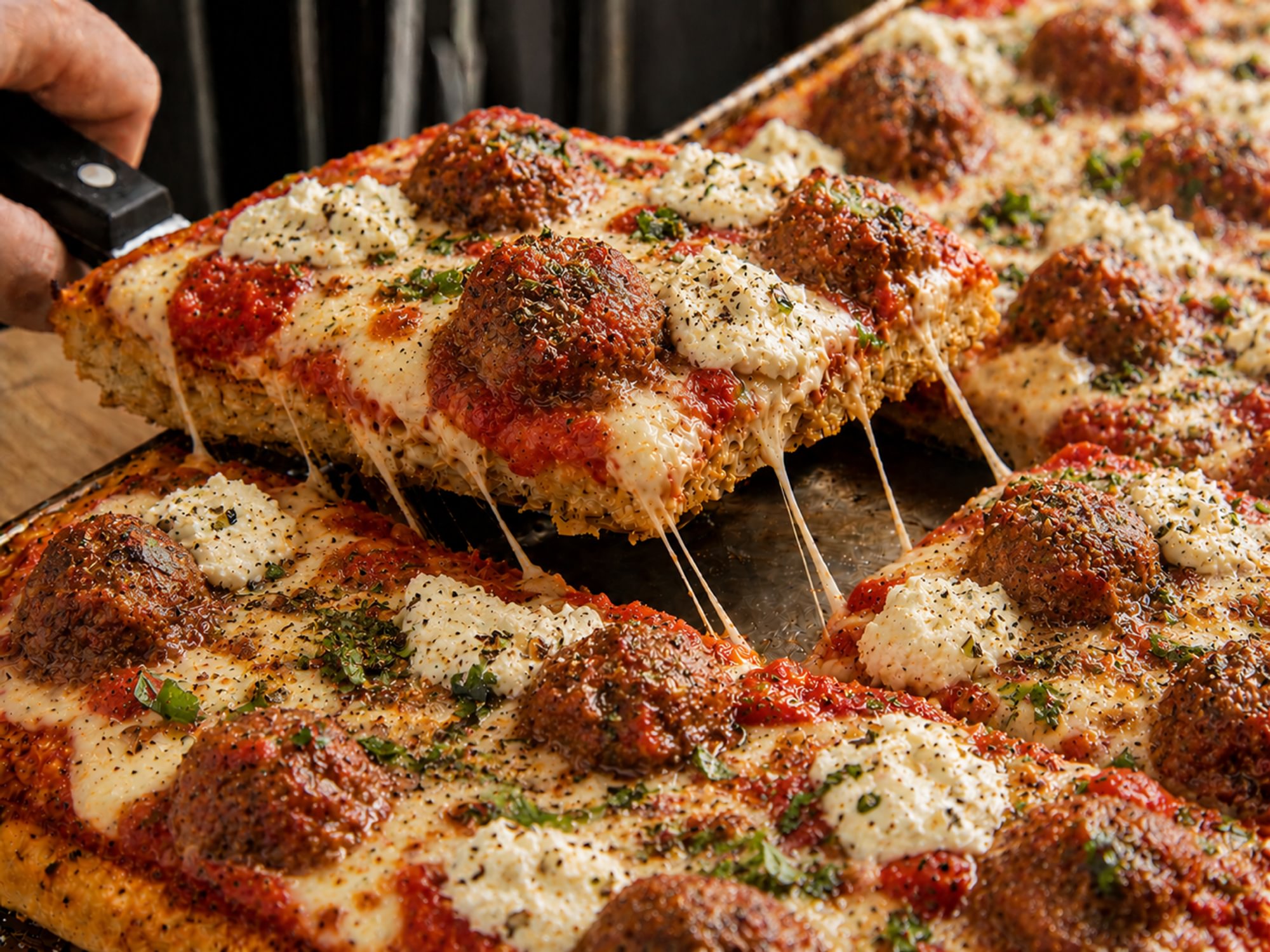 Sicilian Meatball & Ricotta Pizza