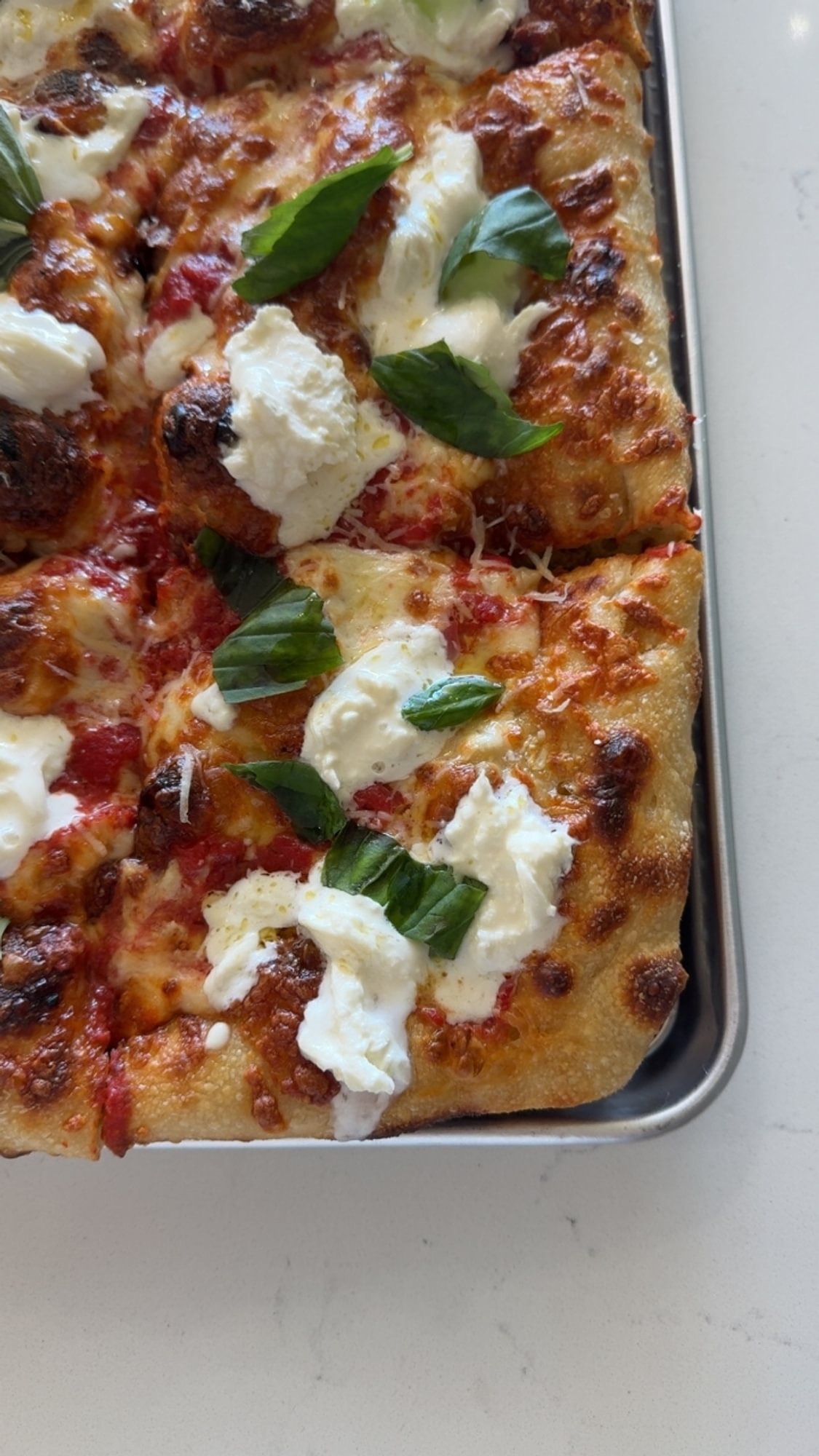 Burrata Focaccia Pizza