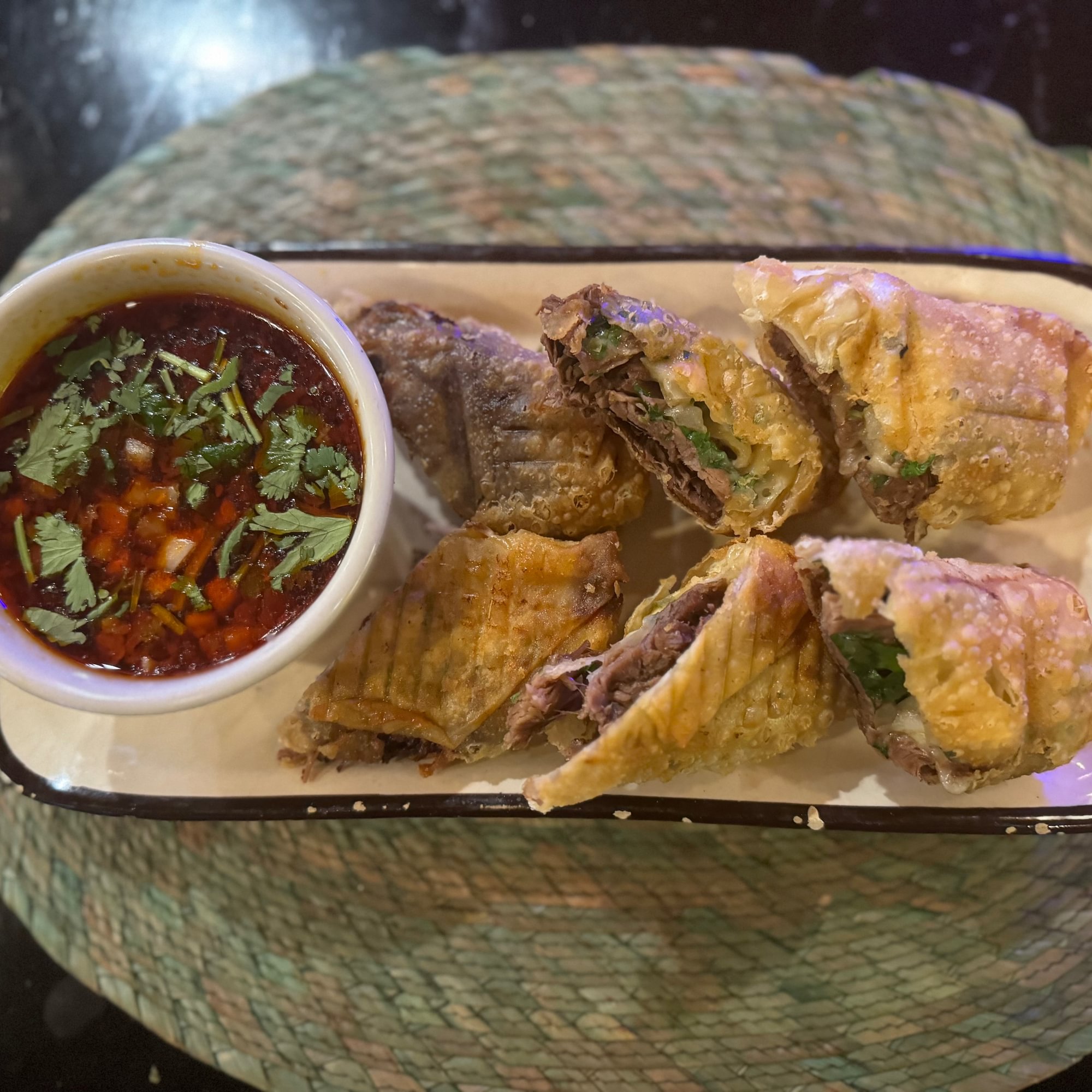 Birria Egg Rolls