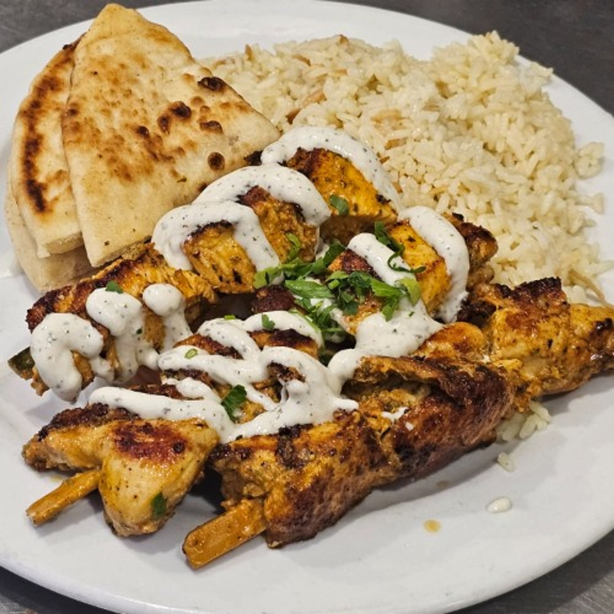 Chicken Souvlaki Plate
