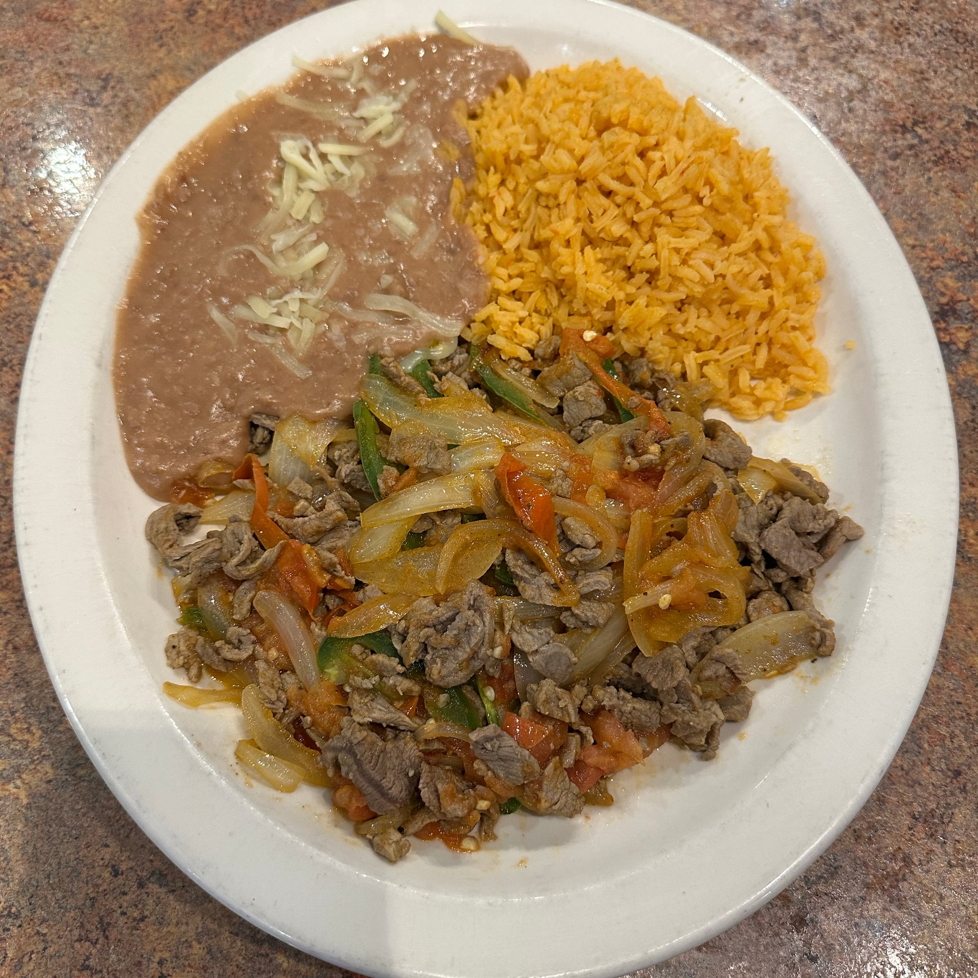 Bistek a la Mexicana Plate