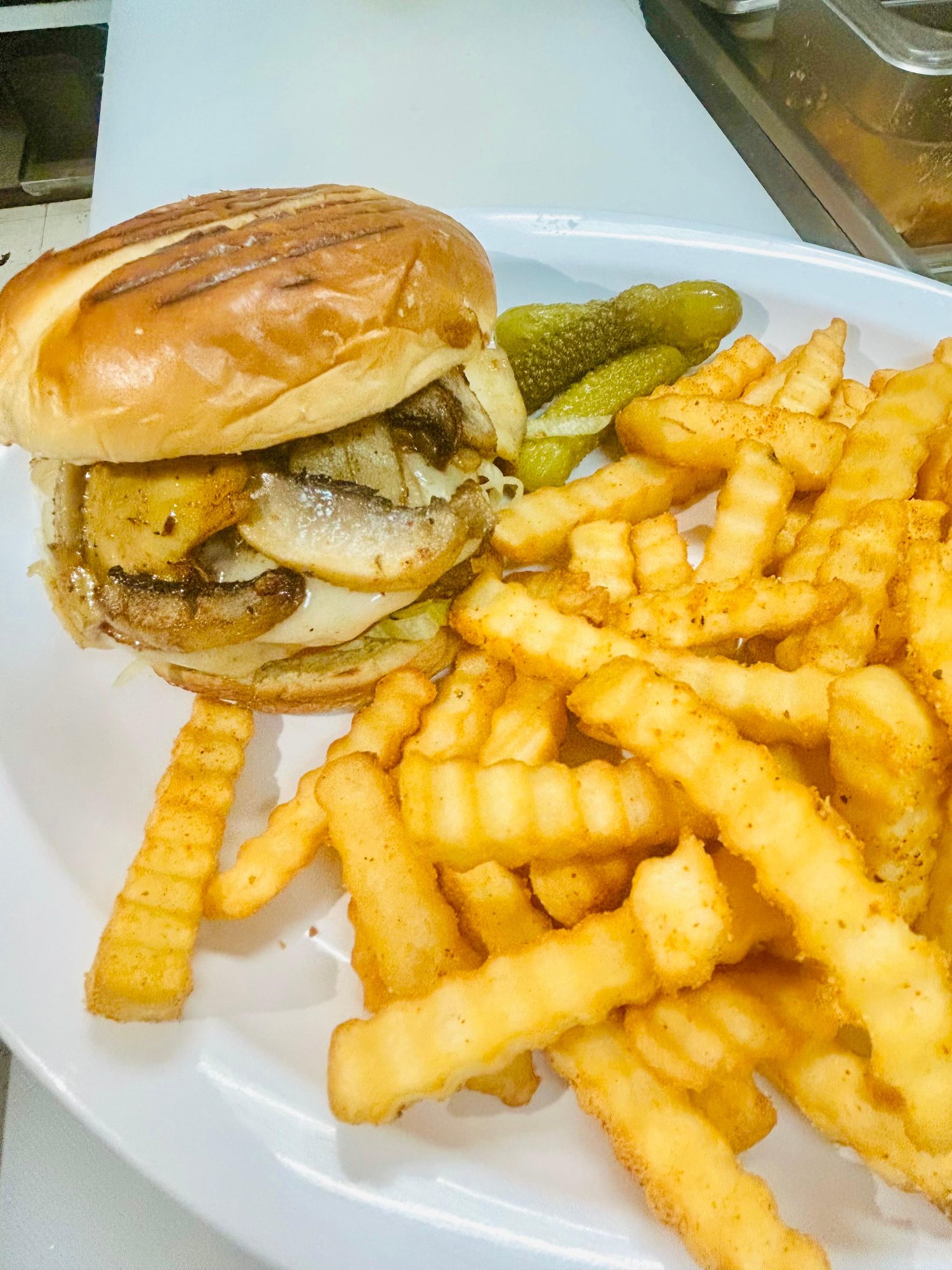 Mushroom Swiss Burger