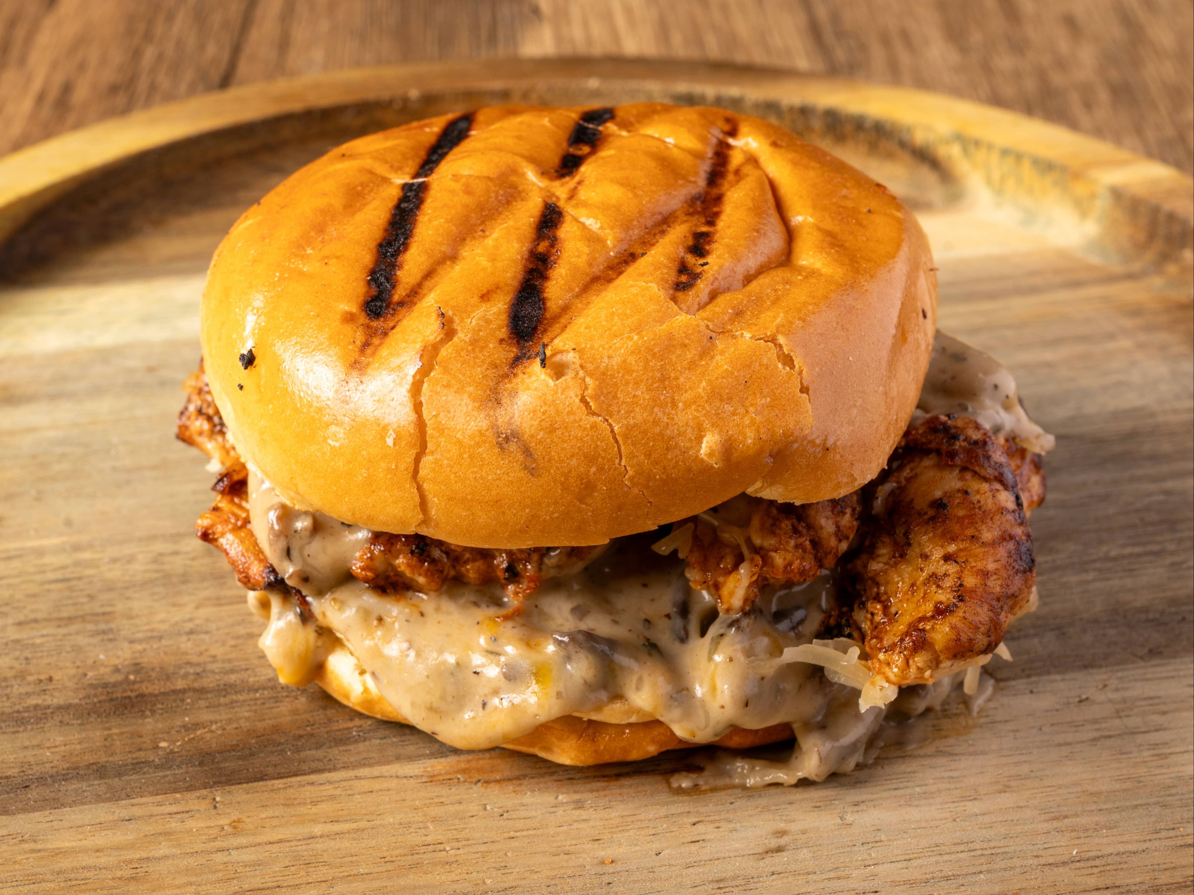 Mushroom Chicken Burger