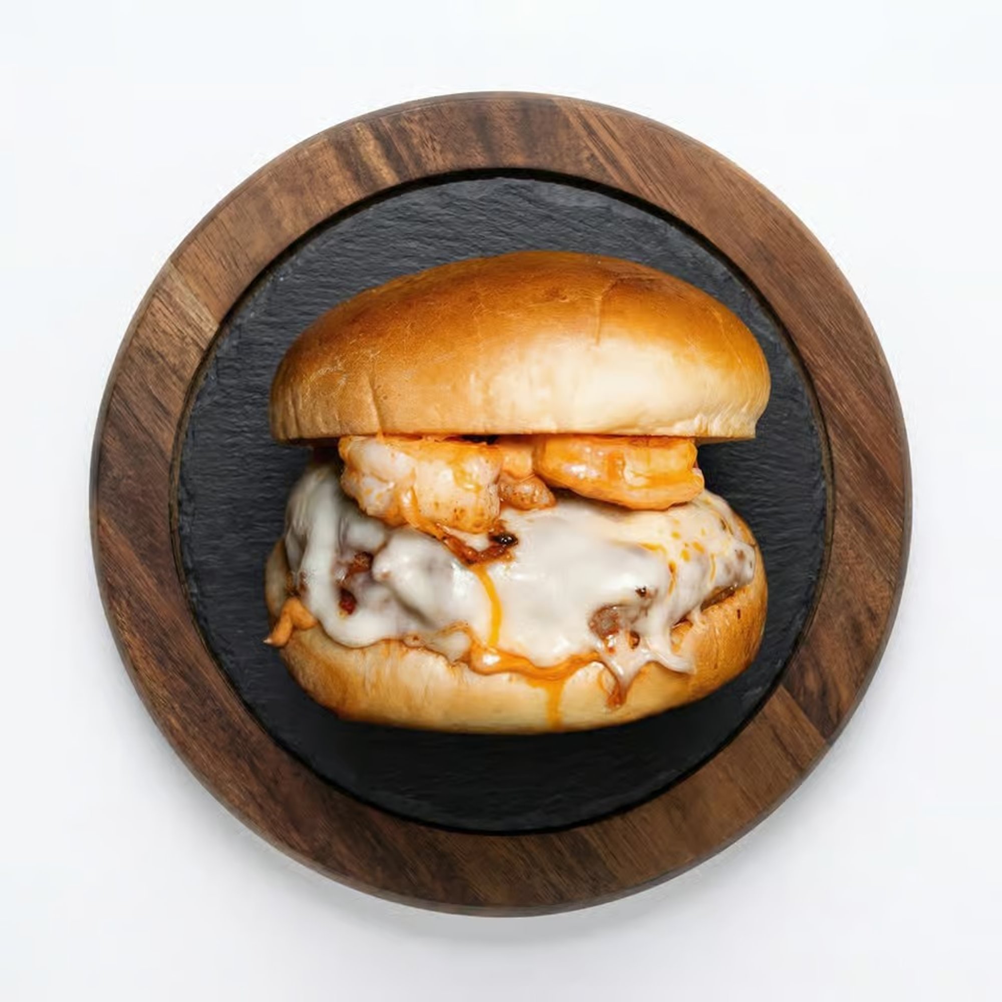 Chorizo Garlic Shrimp Burger