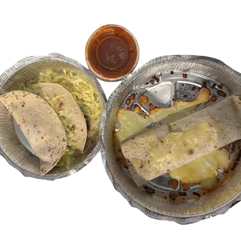 Beef Burrito & 2 Tacos