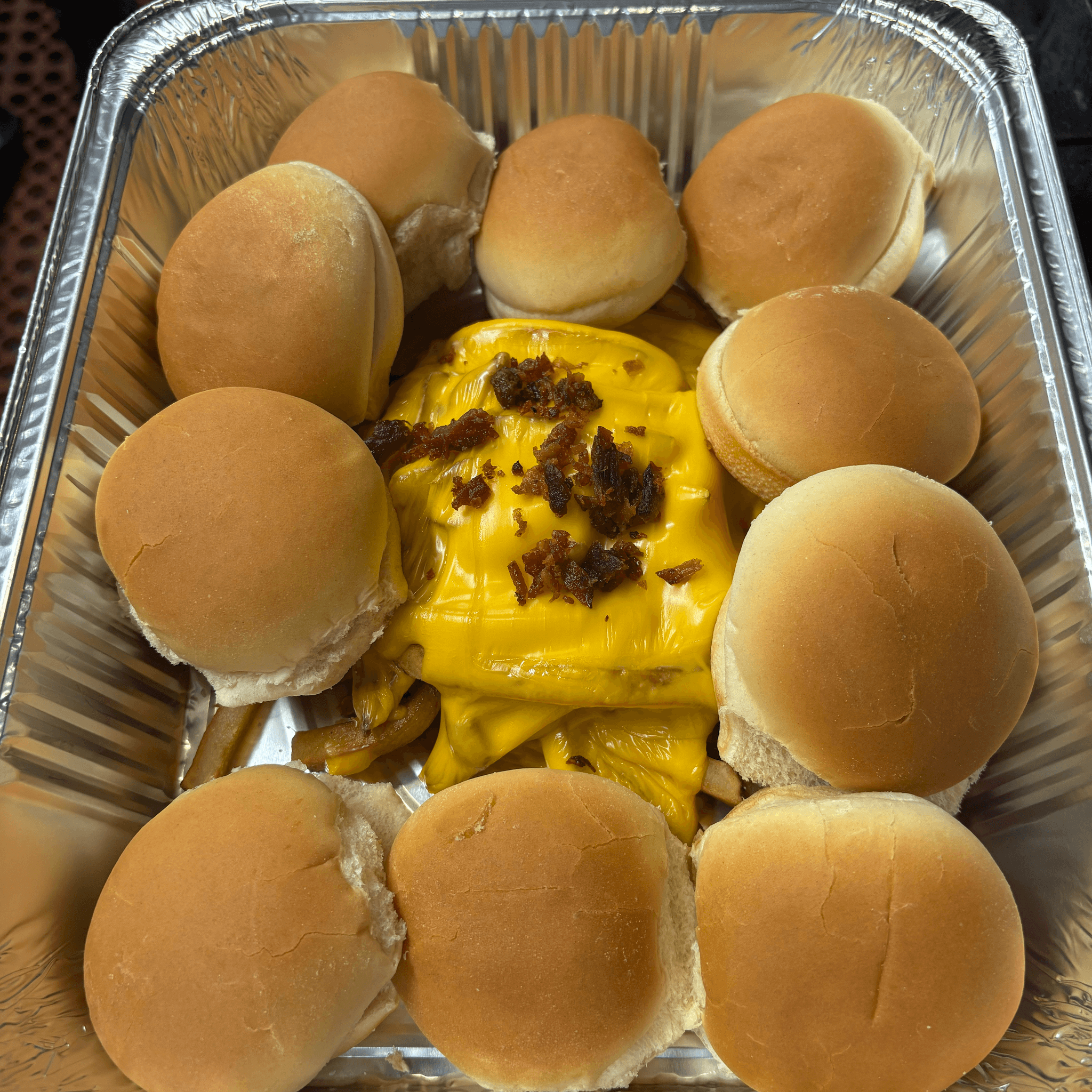 10 Sliders and Cheese Fries