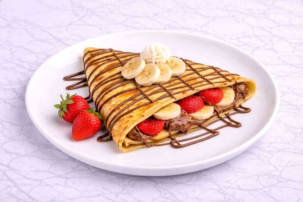 Nutella, Banana & Strawberry Crepe