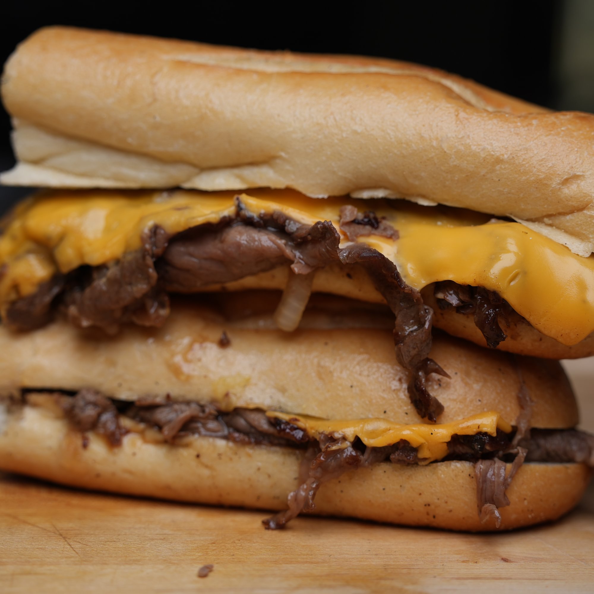 Philly Cheese Steak on a Hero Sandwich