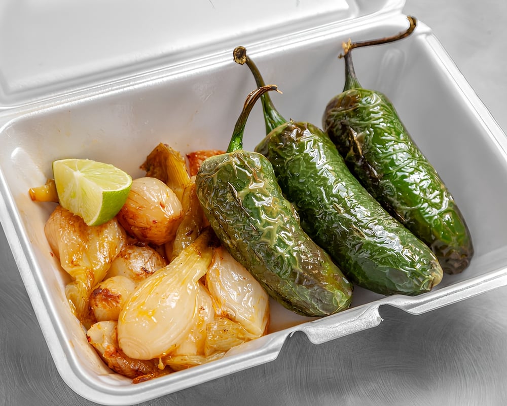 Grilled Onions & Jalapeños (3)