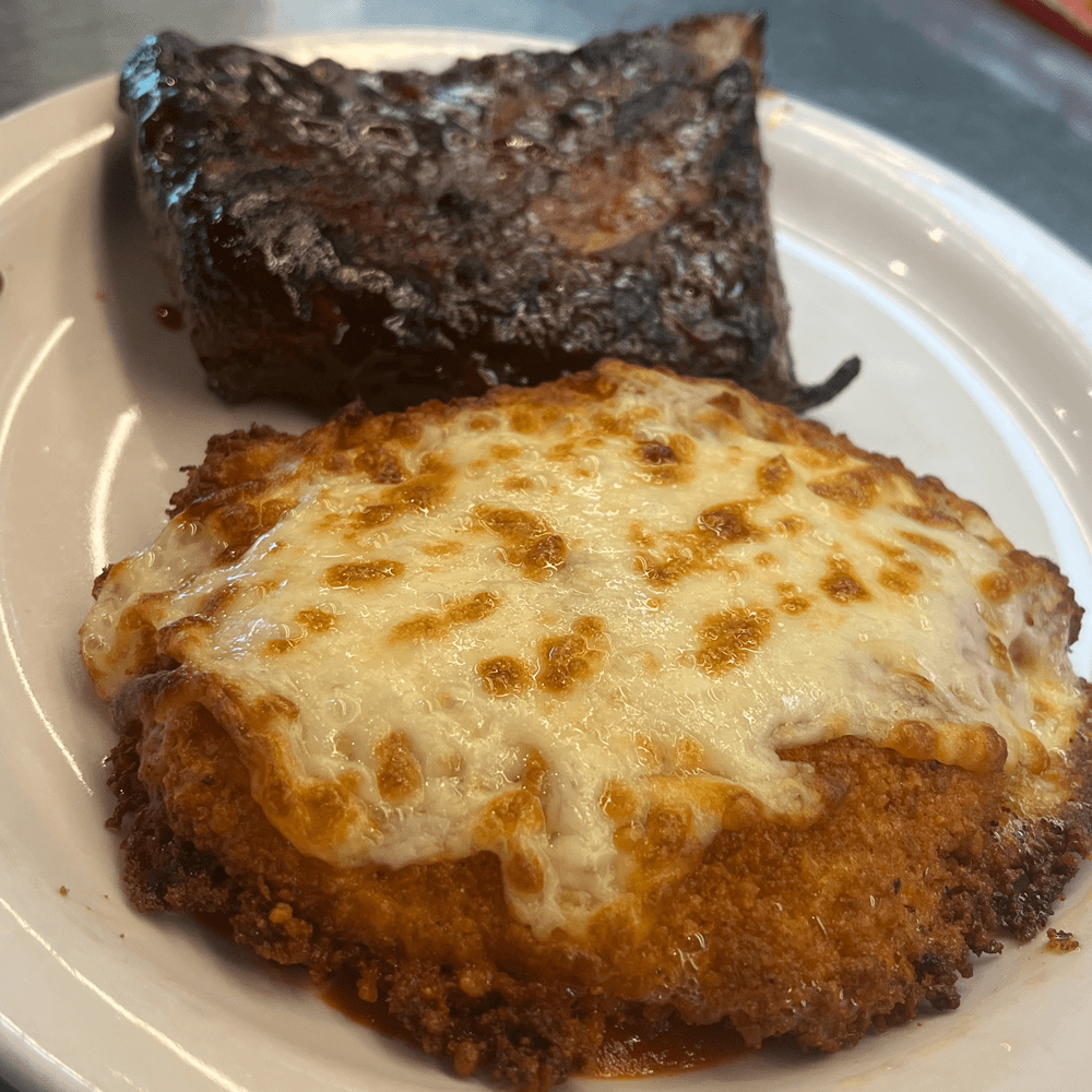 BBQ Ribs & Chicken Parmigiano