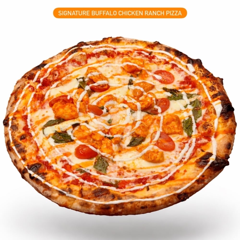 Signature Buffalo Chicken Ranch Pizza