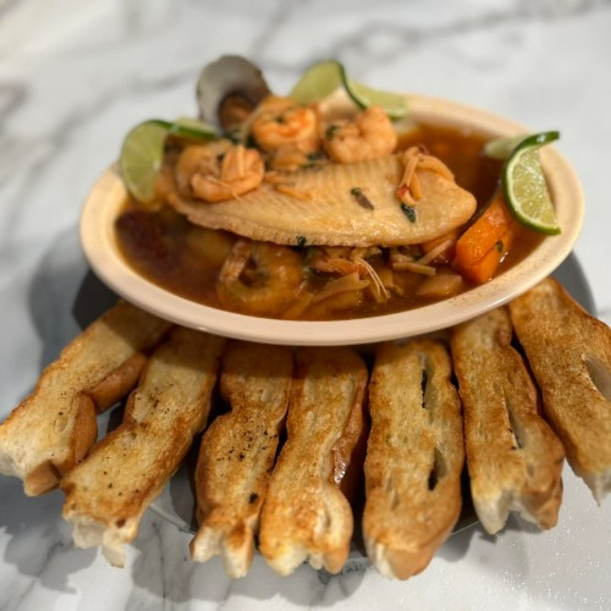 Caldo de Camarones y Pescado (Shrimps & Fish Soup)