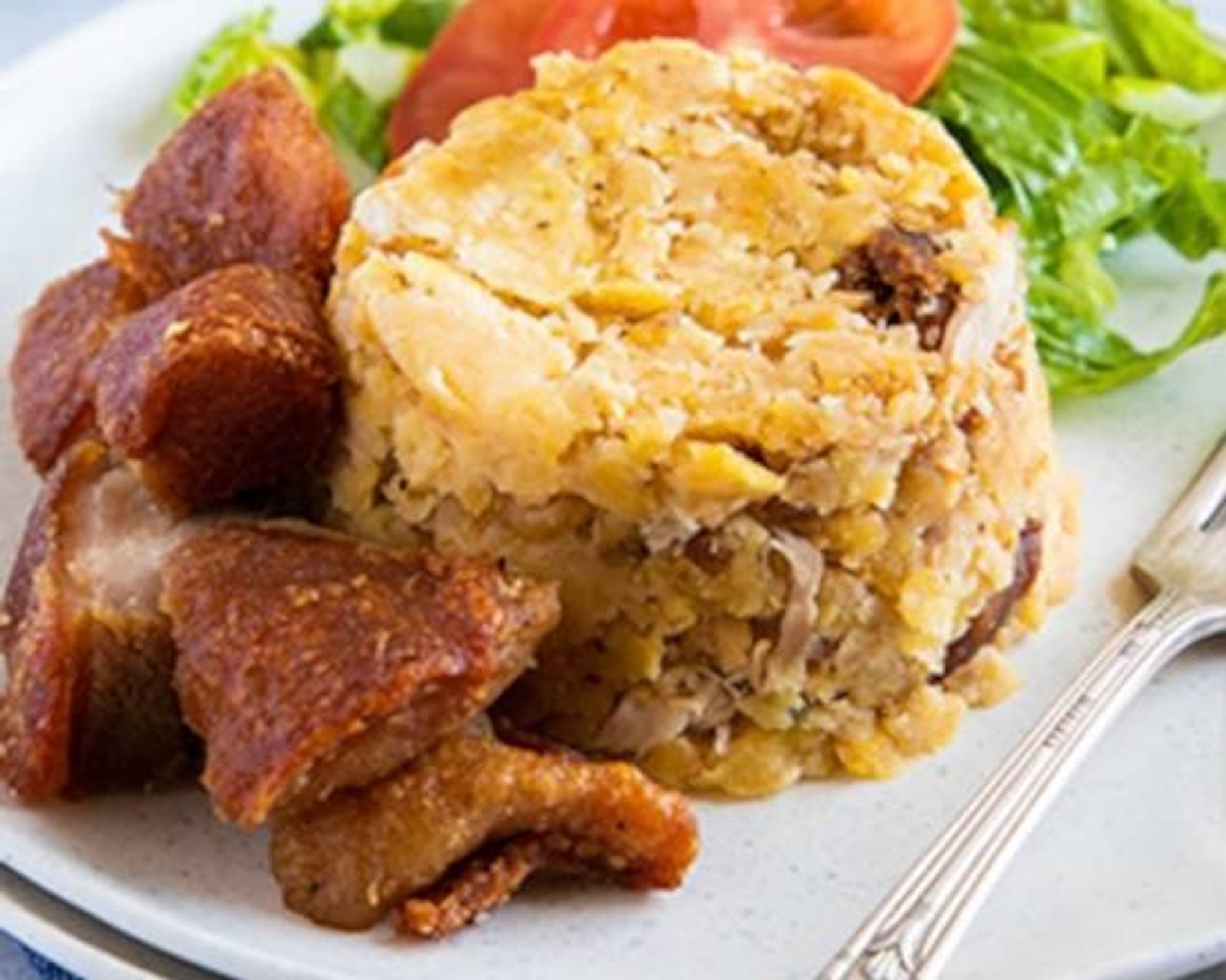 Mofongo De Chicharron - Fried Pork Mofongo