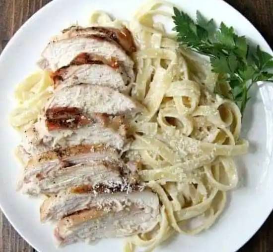 Fettucine Alfredo with Grilled Chicken