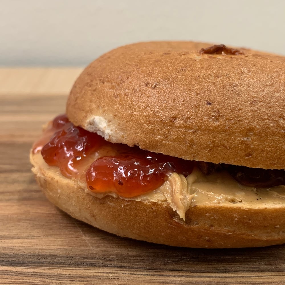 Bagel + Peanut Butter & Jelly.