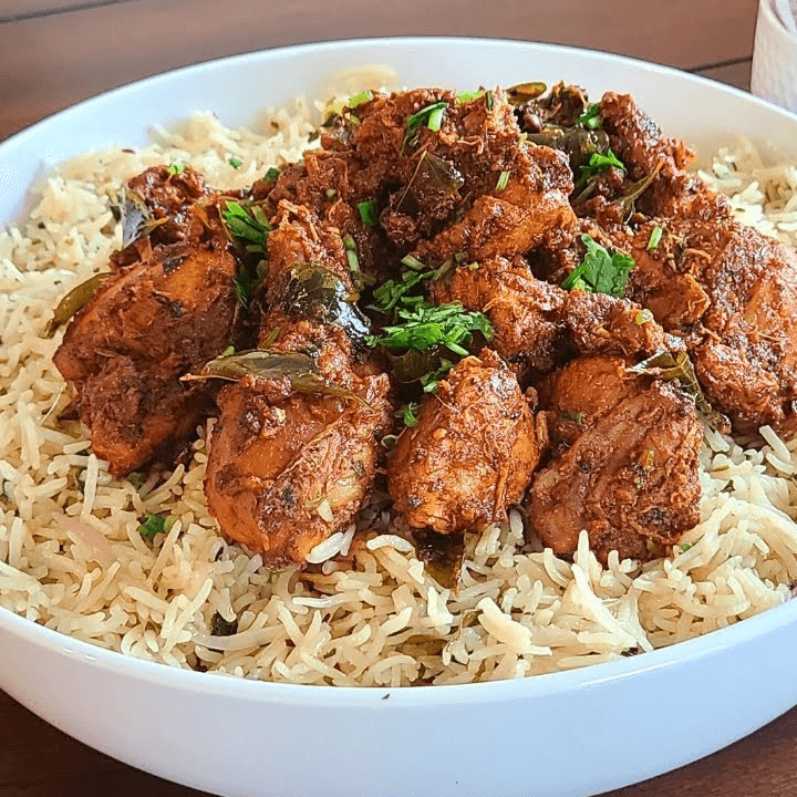 Chicken Fry Piece Pulav (Bone - In)