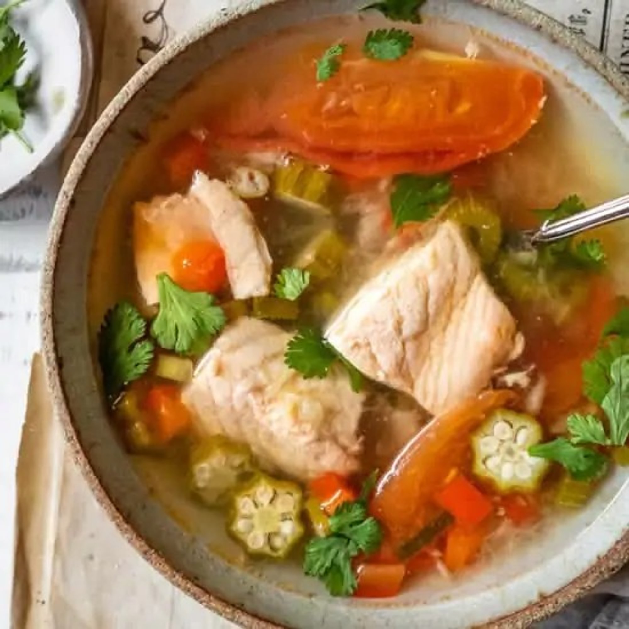 90 Salmon Sweet & Sour Soup / Cá Salmon