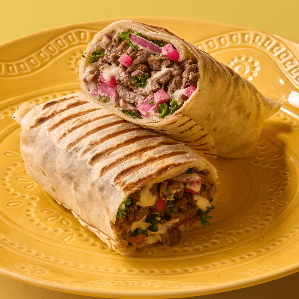 Beef Shawarma Saj Wrap