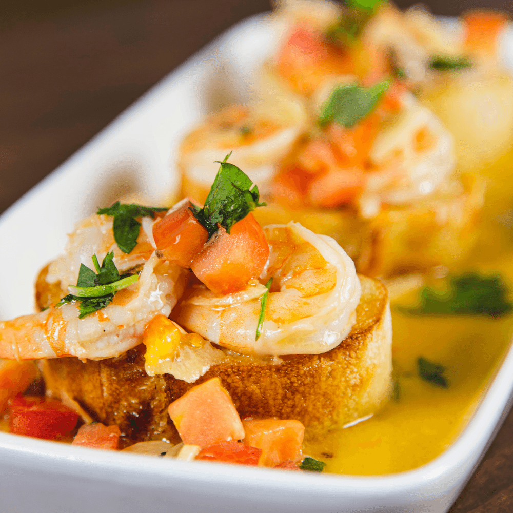 Rustic Bruschetta Scampi
