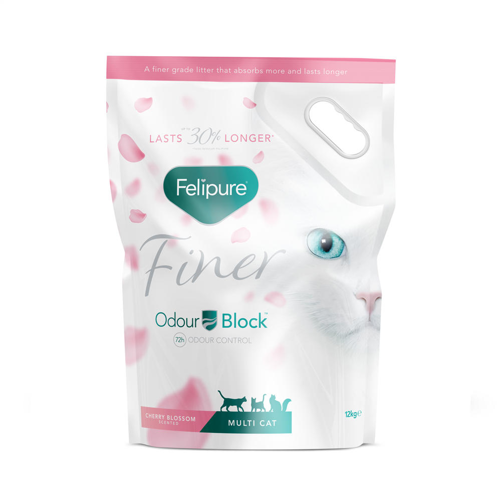Felipure Finer Multi Cat Cherry Blossom Scented Litter 12kg