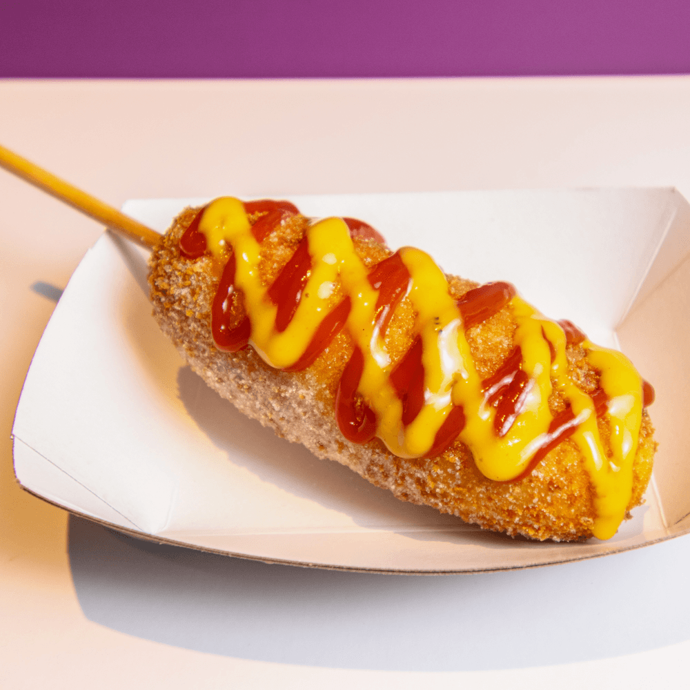 K-Style Corn Dog, Mozzarella and Fish Cake Inside