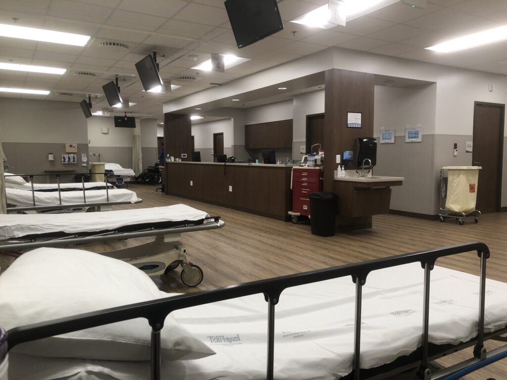 The treatment room at Orange County Vascular Access Center