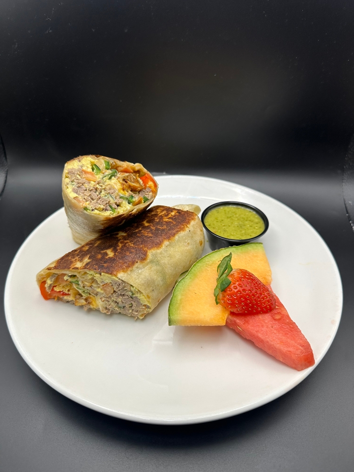 Machaca Breakfast Burrito