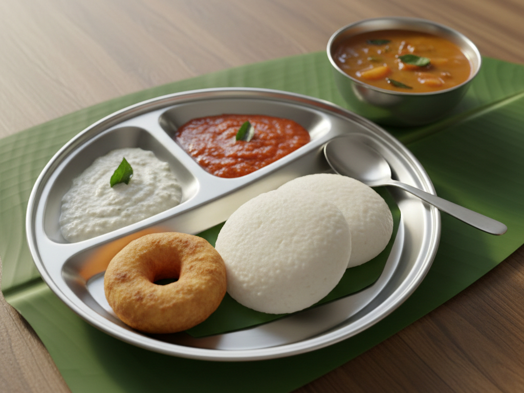 Idly And Vada Combo (V, GF, NF, )
