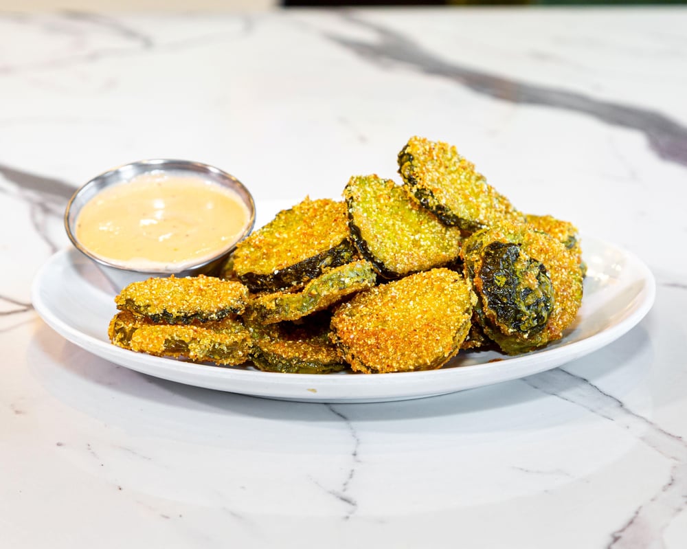 Cornmeal Fried Pickle Chips