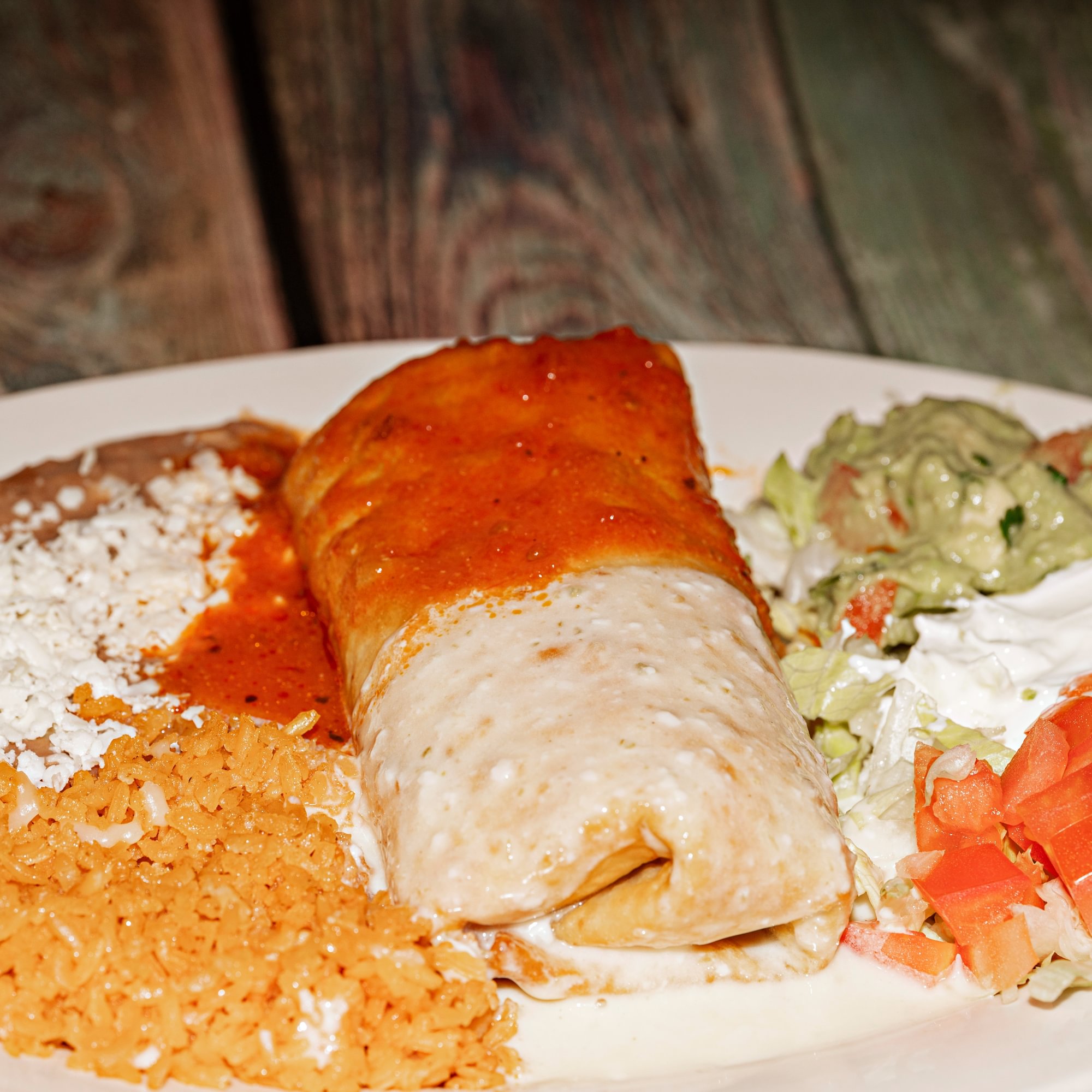 Burrito with Red Sauce Lunch
