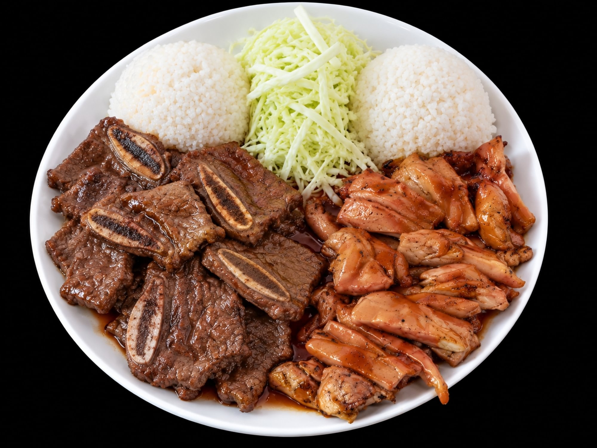 Chicken Teriyaki + Short Ribs
