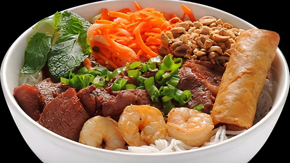 7. Shrimp, BBQ Pork, and Egg Roll Vermicelli