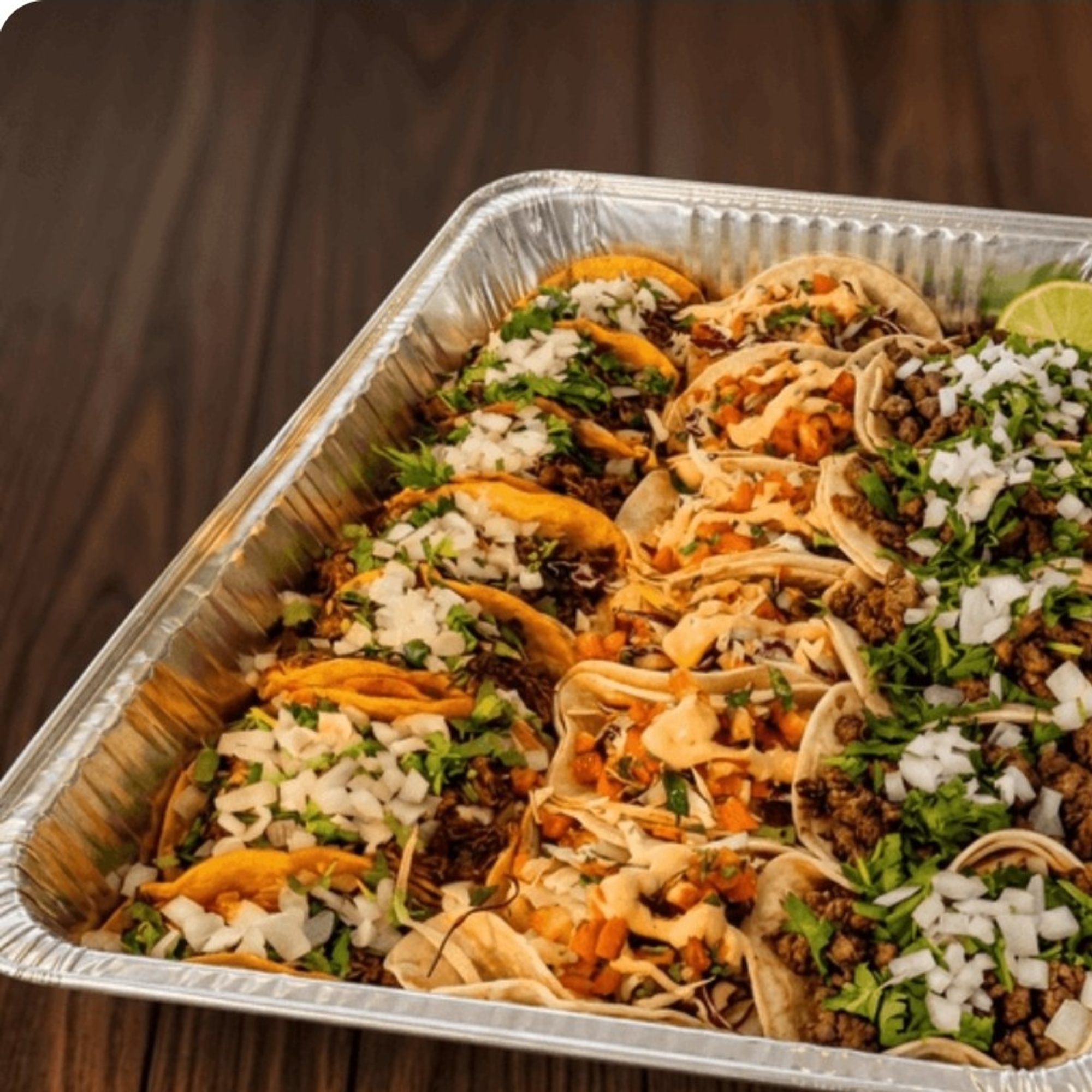 Asada taco tray