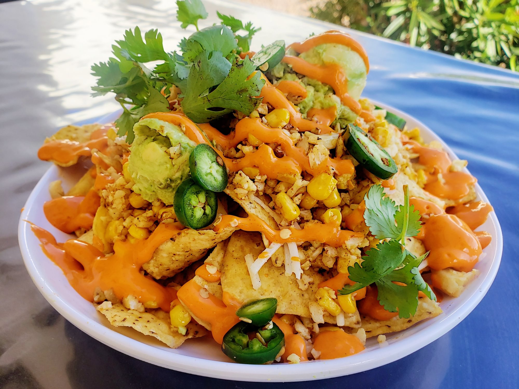 Buffalo Cauliflower Nachos