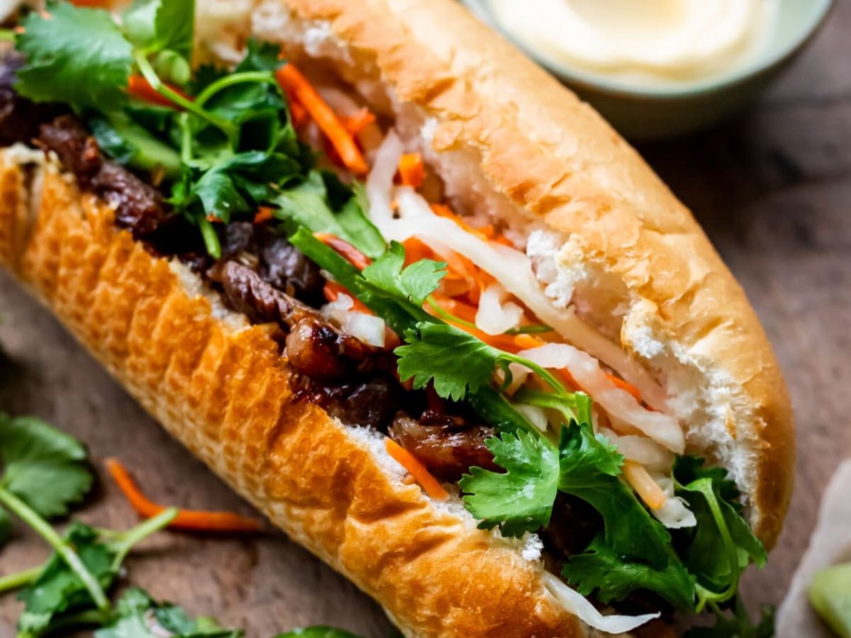 Black Pepper Grilled Beef Banh Mi