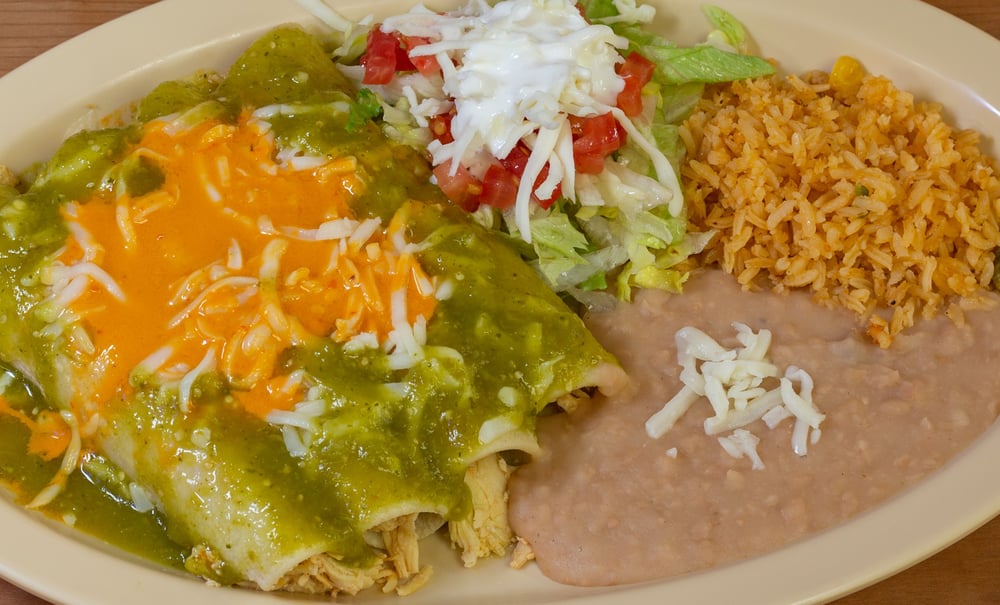ENCHILADAS DE POLLO SUIZAS (Swiss chicken enchiladas)