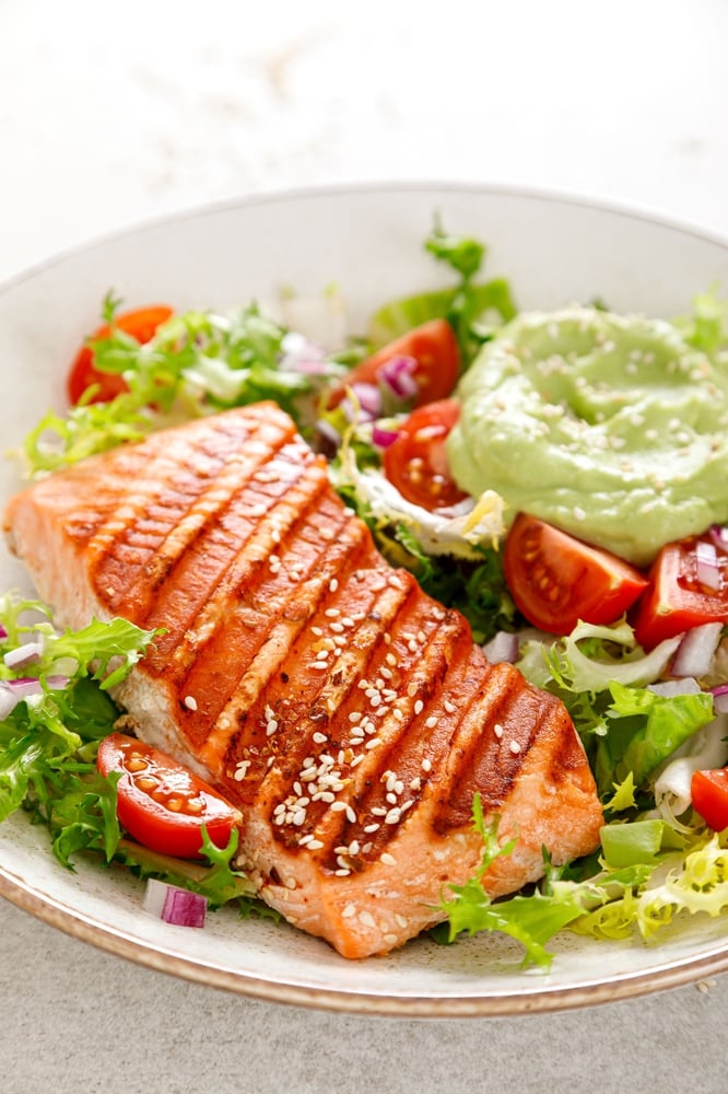 Grilled Salmon Salad