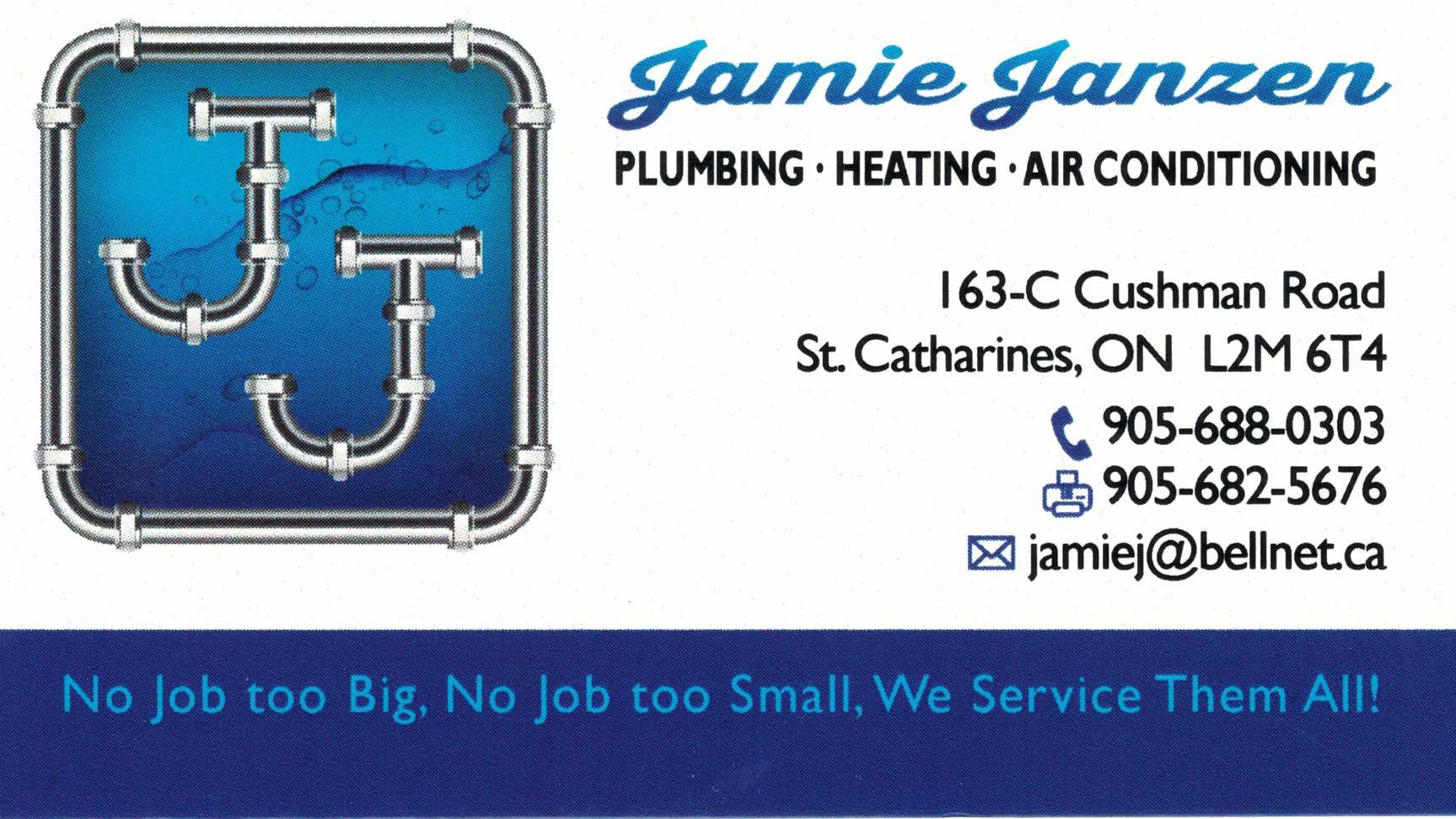 JAMIE JANZEN PLBG & HTG INC. in St. Catharines, ON