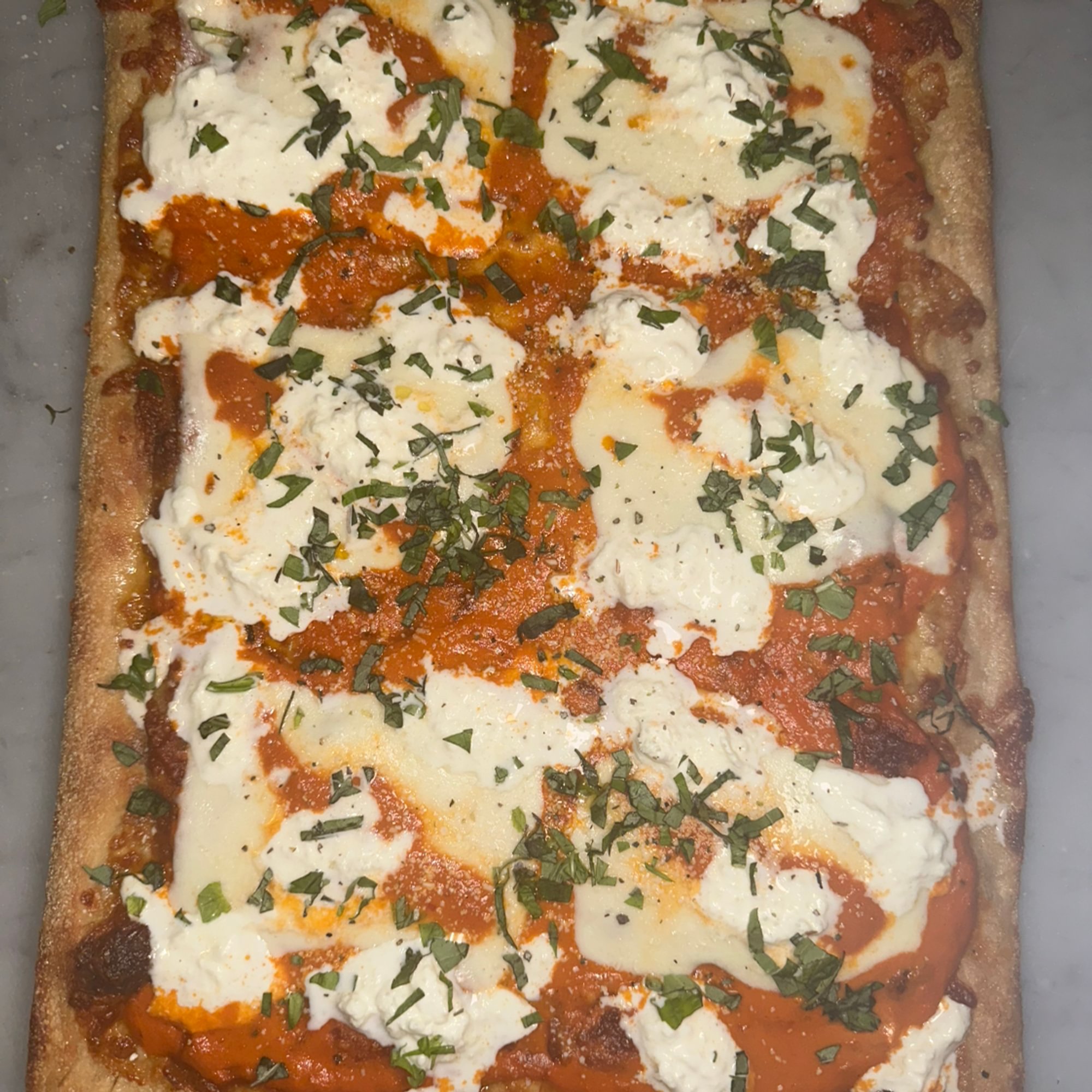 Drunken Grandma Pie (Thin Sicilian)