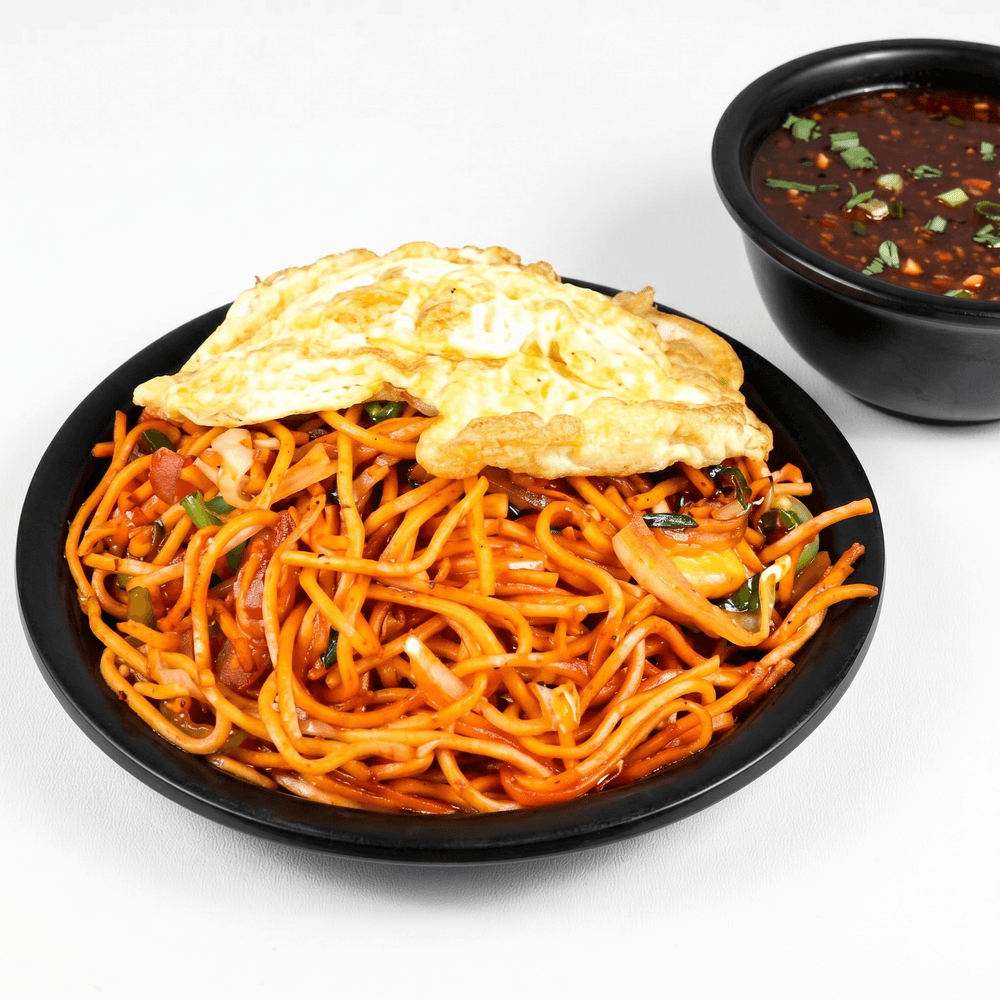 Chicken Schezwan Triple Noodles